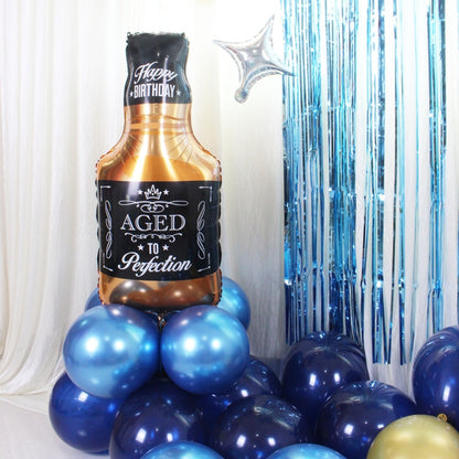 Blue Balloon Set Hanging Flag Whiskey Balloon Chain Set Party Decoration Venue Decoration Props, Blue Balloon Set