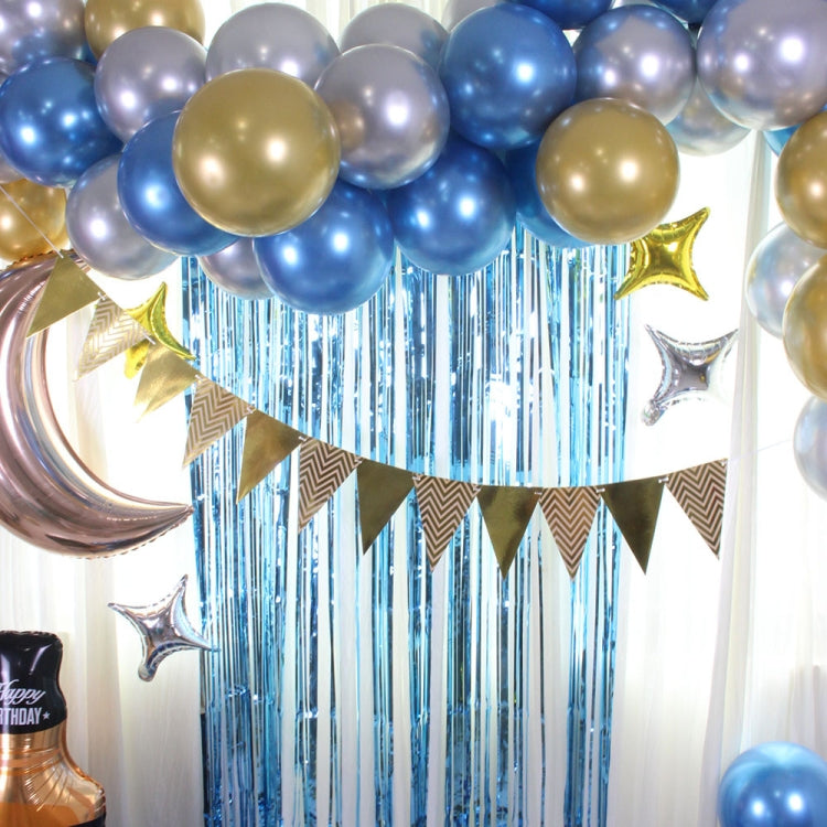 Blue Balloon Set Hanging Flag Whiskey Balloon Chain Set Party Decoration Venue Decoration Props, Blue Balloon Set