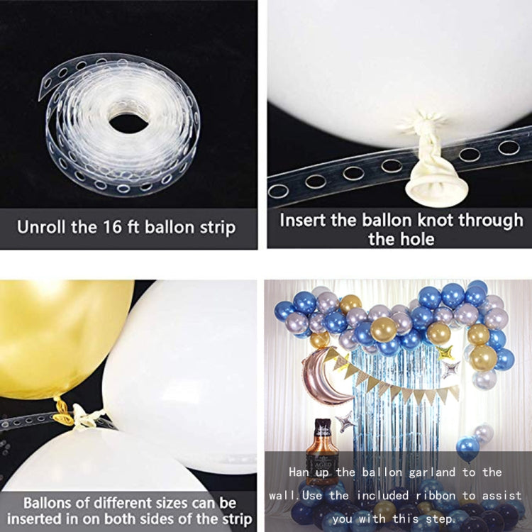 Blue Balloon Set Hanging Flag Whiskey Balloon Chain Set Party Decoration Venue Decoration Props, Blue Balloon Set