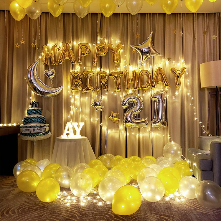 Birthday Party Layout Letter Aluminum Film Balloon Decoration Set, Style One, Style Two, Style Three
