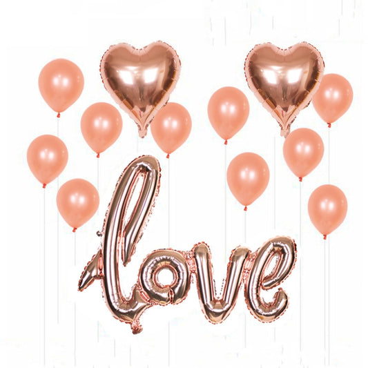 1 Set LOVE Aluminum Foil Balloon Decoration Set Wedding Wedding Wedding Venue Layout Balloons, Style:LOVE + 2 Heart Shape + 5 Sequins 5 Latex, LOVE + 2 Heart Shape + 10 Latex, LOVE + 2 Heart Shape + 10 Sequins, LOVE + 2 Heart Shape + 5 Sequins 5 Latex
