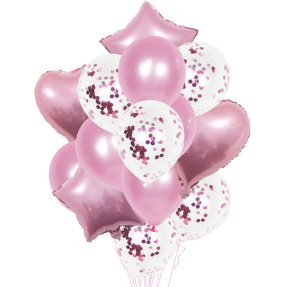 1 Set 18 Inch Aluminum Pearl Sequins Balloon Set Party Decoration Holiday Decoration