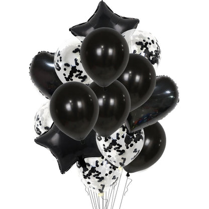1 Set 18 Inch Aluminum Pearl Sequins Balloon Set Party Decoration Holiday Decoration
