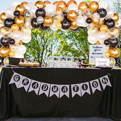 Classic Black Gold Latex Balloon Set Birthday Party Balloon Chain Room Decoration Set, Classic Black Gold Latex Balloon Set