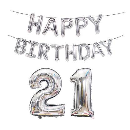 Birthday Decoration Aluminum Foil Balloon 40 Inch Big Number Aluminum Foil Balloon Decoration Set, 18, 21, 30, 40, 50, 60