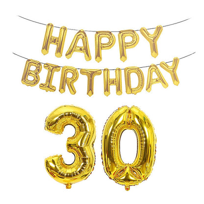 Birthday Decoration Aluminum Foil Balloon 40 Inch Big Number Aluminum Foil Balloon Decoration Set, 18, 21, 30, 40, 50, 60
