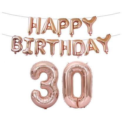 Birthday Decoration Aluminum Foil Balloon 40 Inch Big Number Aluminum Foil Balloon Decoration Set, 18, 21, 30, 40, 50, 60