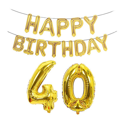 Birthday Decoration Aluminum Foil Balloon 40 Inch Big Number Aluminum Foil Balloon Decoration Set, 18, 21, 30, 40, 50, 60