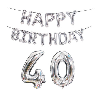 Birthday Decoration Aluminum Foil Balloon 40 Inch Big Number Aluminum Foil Balloon Decoration Set, 18, 21, 30, 40, 50, 60