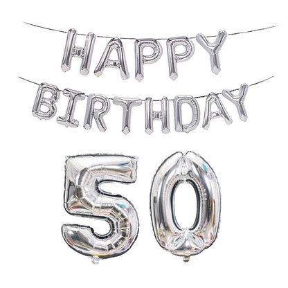Birthday Decoration Aluminum Foil Balloon 40 Inch Big Number Aluminum Foil Balloon Decoration Set, 18, 21, 30, 40, 50, 60