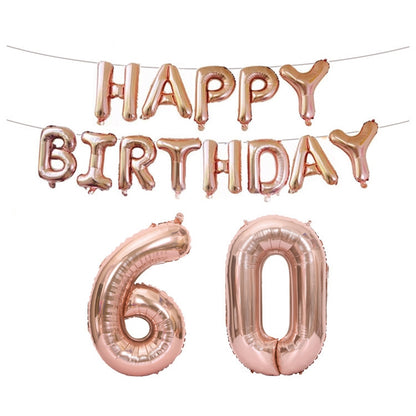 Birthday Decoration Aluminum Foil Balloon 40 Inch Big Number Aluminum Foil Balloon Decoration Set, 18, 21, 30, 40, 50, 60