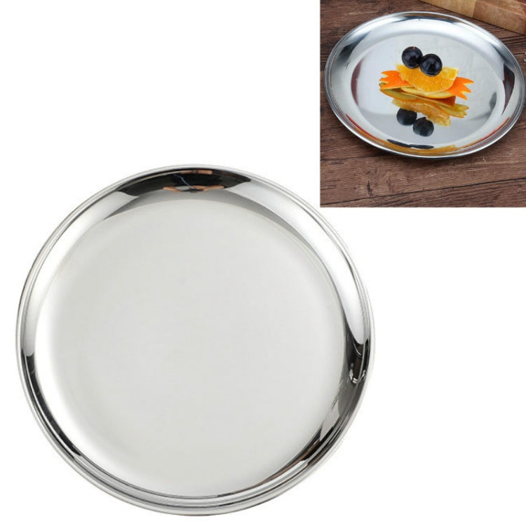 Stainless Steel Thickened Round Plate Cafe Tray Fruit Cake Plate Bone Plate Dish Shallow Plate, 14cm Brushed Matte Silver, 17cm Brushed Matte Silver, 20cm Brushed Matte Silver, 23cm Brushed Matte Silver, 26cm Brushed Matte Silver�����������������������...