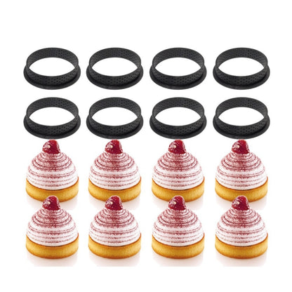 5 PCS Mousse Cake Ring Cheese Tower Ring Mousse Ring Baking Tool, Round, Love, Square, Rectangle, Oval