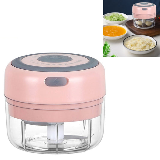 Electrical USB Rechargeable Garlic Mixing Masher Complementary Food Masher Stainless Steel Crushing Garlic Peeling Device Wireless Mini Garlic Cutter, Pink, Green, White