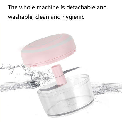 Electrical USB Rechargeable Garlic Mixing Masher Complementary Food Masher Stainless Steel Crushing Garlic Peeling Device Wireless Mini Garlic Cutter, Pink, Green, White