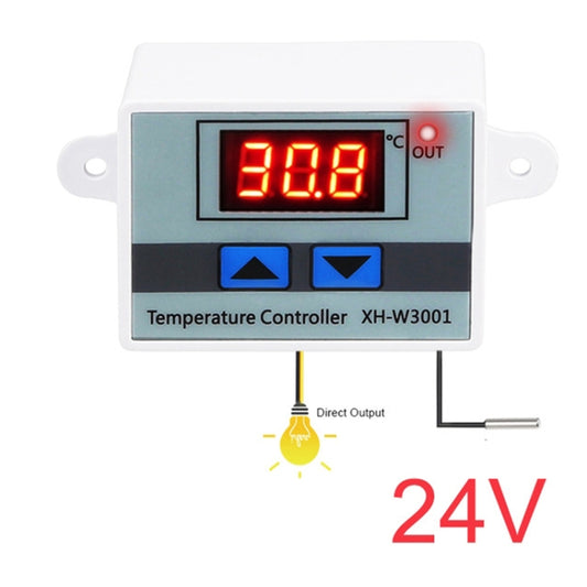 XH-W3001 وحدة تحكم رقمية في درجة الحرارة LED مزودة بمفتاح تبريد وتدفئة من Arduino ومستشعر NTC، 24 فولت، 220 فولت