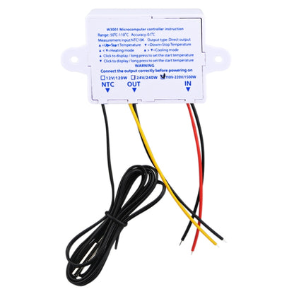 XH-W3001 Digital LED Temperature Controller Arduino Cooling Heating Switch Thermostat NTC Sensor, 24V, 220V