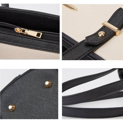 3 in 1 Fashion Simple Lady Diagonal Large Capacity Handbag Letter Bag, Gold + Black, White + Brown, Brown + Black, White + Pink, White + Black, Purple+ Black