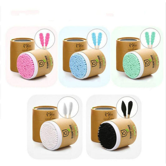 200PCS/Box  Bamboo Cotton Swab Wood Sticks Soft Cotton Pad, 200PCS/Box(Pink), 200PCS/Box(Blue), 200PCS/Box(Green), 200PCS/Box(White), 200PCS/Box(Black)