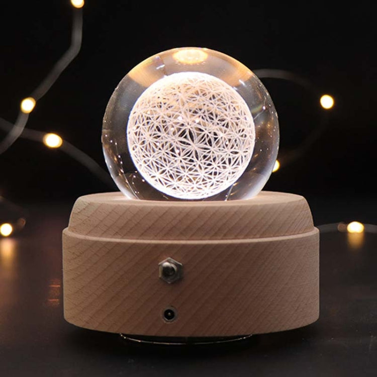 Girl Bedside Lamp Crystal Ball Wooden Base Music Box Charging Glow Rotating Night Light, Random Music, Ballet, Castle, Unicorn, Flying Pig, Dogs, Drawing Girl, Whale, Deer, Deer Head, Cat, Mermaid, Dandelion, Balloon Bear, Christmas Tree, Double Pig���...