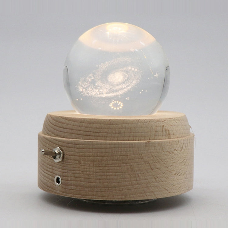 Girl Bedside Lamp Crystal Ball Wooden Base Music Box Charging Glow Rotating Night Light, Random Music, Ballet, Castle, Unicorn, Flying Pig, Dogs, Drawing Girl, Whale, Deer, Deer Head, Cat, Mermaid, Dandelion, Balloon Bear, Christmas Tree, Double Pig���...