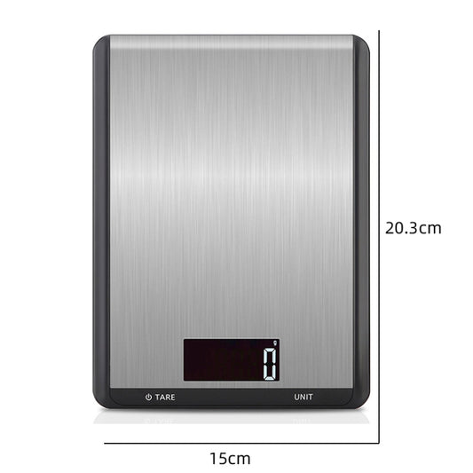 Stainless Steel Kitchen Scale Household Food Electronic Scale, 5kg/1g, 10kg/1g