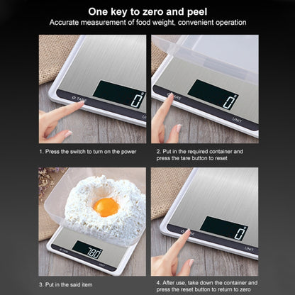 Stainless Steel Kitchen Scale Household Food Electronic Scale, 5kg/1g, 10kg/1g