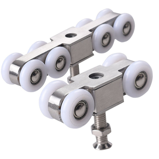 Stainless Steel Sliding Door Hanging Wheel Silent Smooth And Wear-Resistant Sliding Door Pulley Nylon Hanging Rail, 4 Wheels