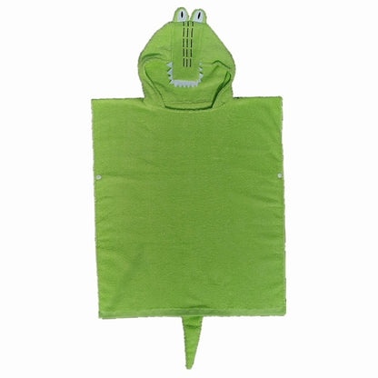 Cotton Cloak Home Bathroom Lengthen Children Wearable Bath Towel 70 cm, Pink Unicorn DP19S-4, Green Crocodile DP19S-5, Blue Shark DP19S-6