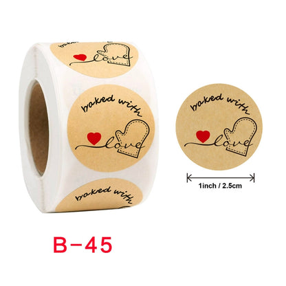 Baked Cake Food Holiday Decoration Label Sticker, 2.5cm / 1inch