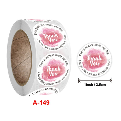 Handicraft Decoration Envelope Seal Sticker Thank You Label, 2.5 cm / 1 inch