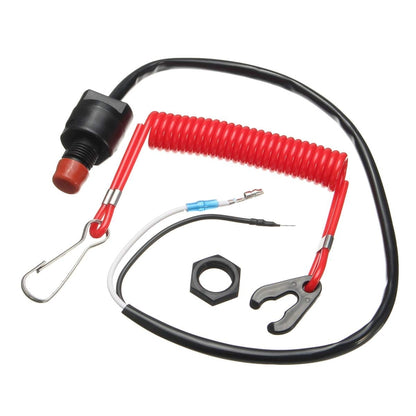 Universal Boat Outboard Engine Motor Kill Stop Switch Safety Tether Lanyard Motorcycle Switches, Outboard Engine Motor