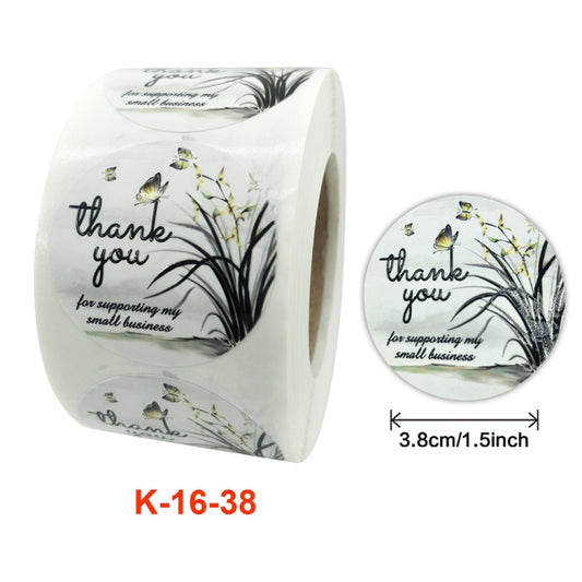 Flower Sticker Envelope Sealing Sticker Thank You Label, K-16-38 Sticker