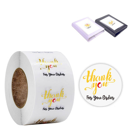 Transparent Hot Stamping Thank You Sticker Wedding Gift Decoration Label Envelope Seal Sticker, 2.5cm / 1inch
