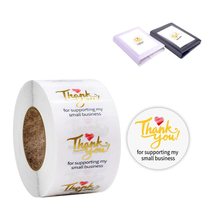 Transparent Hot Stamping Thank You Sticker Wedding Gift Decoration Label Envelope Seal Sticker, 2.5cm / 1inch