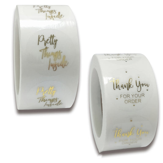 3 PCS Bronzing Sticker Sealing Sticker Gift Baking Decoration Label, 2.5cm/1inch