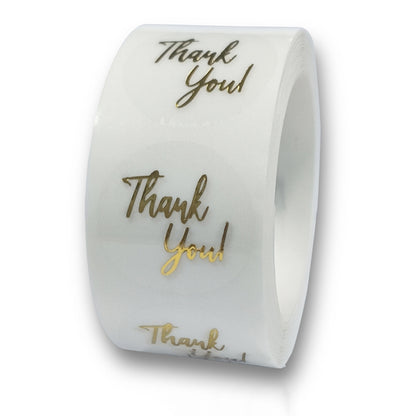 3 PCS Bronzing Thank You Baking Sticker Gift Decoration Label, Size: 2.5cm/1inch, E-01 Sticker