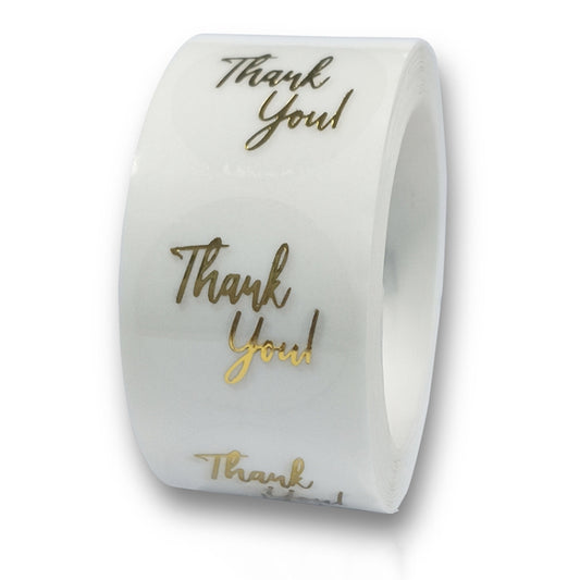 3 PCS Bronzing Thank You Baking Sticker Gift Decoration Label, Size: 2.5cm/1inch, E-01 Sticker