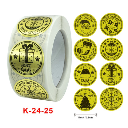 3 PCS Christmas Decoration Gift Series Sticker Label, K-24-25 Sticker