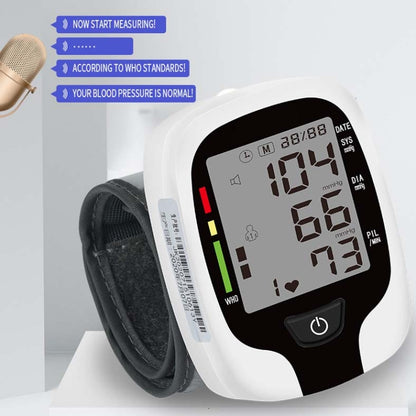 Wrist Type Electronic Blood Pressure Monitor Home Automatic Wrist Type Blood Pressure Measurement, Live Voice Broadcast, No Voice Announcement