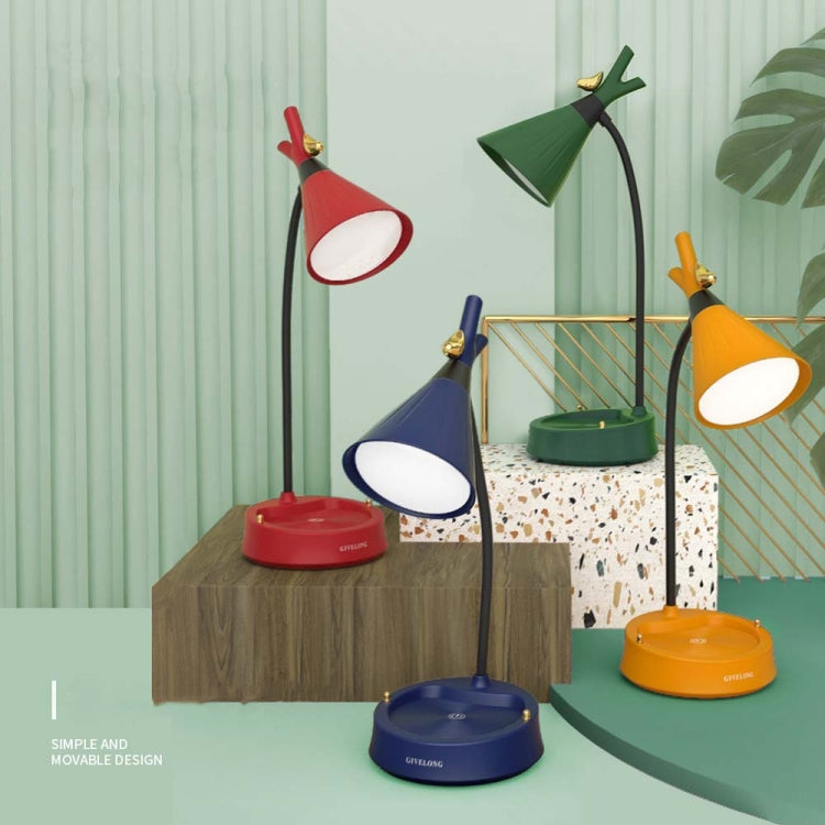 GIVELONG Forest Bird LED Touch Usb Table Lamp With Mobile Phone Holder Bedroom Bedside Night Light, GL361-1 Red, GL361-2 Yellow, GL361-3 Blue, GL361-4 Green, GL362-1 Pink, GL362-2 Yellow, GL362-3 Blue, GL362-4 Green, GL363-1 Red, GL363-2 Yellow��������...