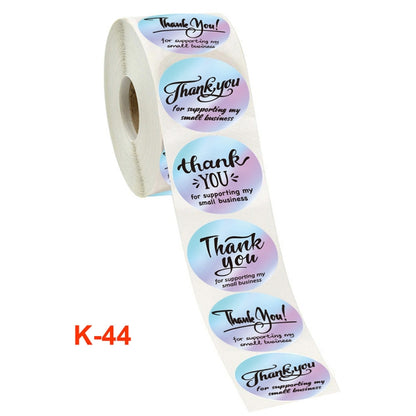 Roll Rainbow Laser Thank You Commercial Decorative Sticker Label Envelope Sealing Sticker, Size: 3.8 cm / 1.5 inch, K-44, K-45