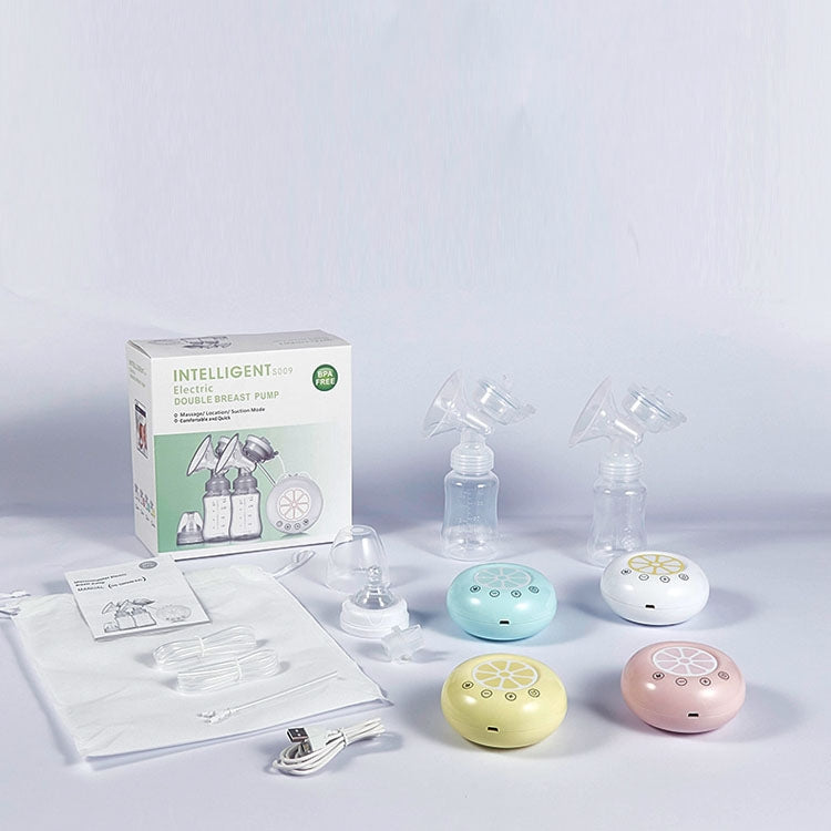 Large Suction Smart Electric Bilateral Breast Pump 12-Speed Silent Breast Pump, White, Pink, Yellow, Blue