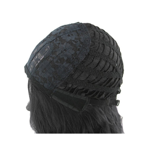 Lady Diagonal Bangs Wig Gradient Short Curly Hair Wig