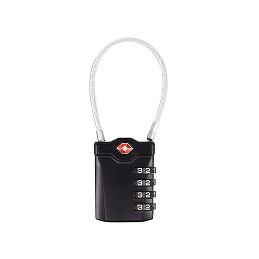 Zinc Alloy Red Dot Luggage Small Padlock Small Mini Code Lock, Black, Silver