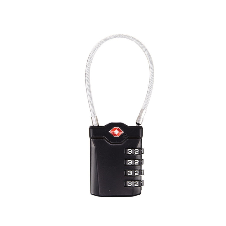 Zinc Alloy Red Dot Luggage Small Padlock Small Mini Code Lock, Black, Silver