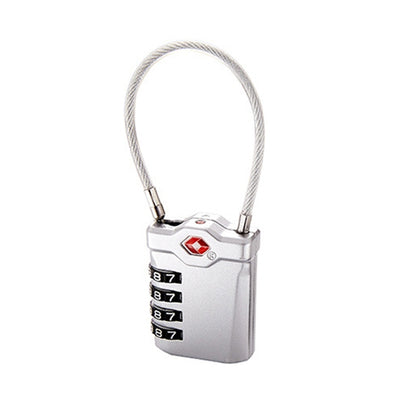 Zinc Alloy Red Dot Luggage Small Padlock Small Mini Code Lock, Black, Silver