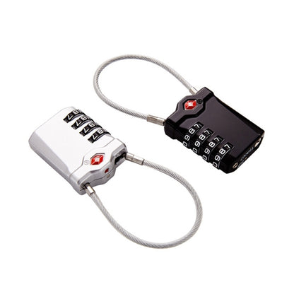 Zinc Alloy Red Dot Luggage Small Padlock Small Mini Code Lock, Black, Silver
