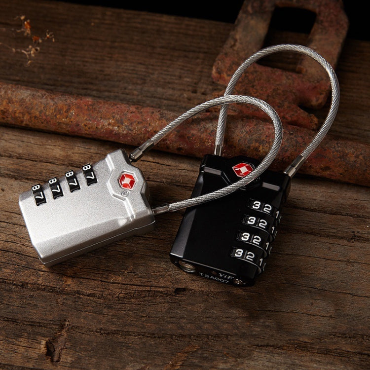 Zinc Alloy Red Dot Luggage Small Padlock Small Mini Code Lock, Black, Silver
