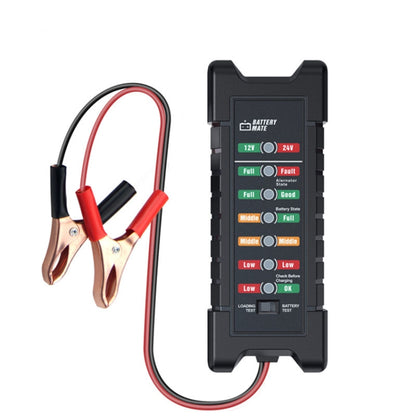 YAWOA BM410 Storage Battery Tester 12V/24V Load Test LED Smart Car Battery Tester Clip, BM410